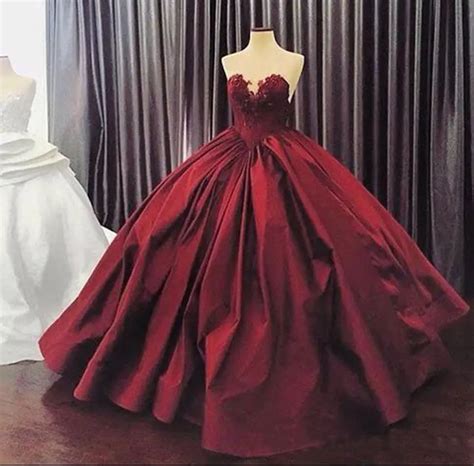 Wine Red Ball Gown Quinceanera Dresses Taffeta Sweet 16 Dresses Custom