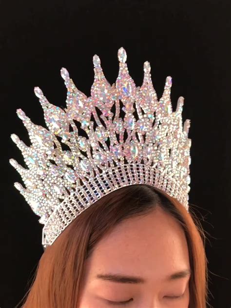 6 Wholesale Miss World Beauty Pageant Crown Custom Tiaras Contour Band