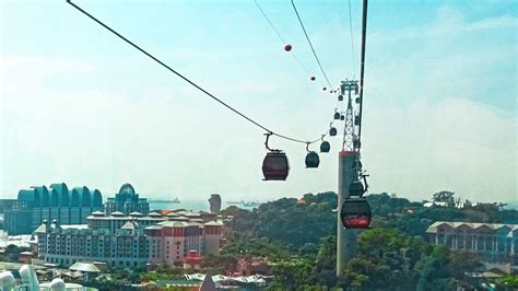 Singapore Cable Car To Sentosa Island 2015 Tourism 4k