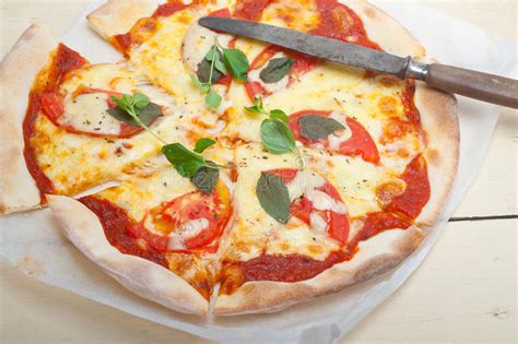 Italian Pizza Margherita Stock Image Image Of Cuisine 78489695