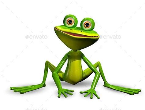 Green Frog By Brux Graphicriver Gecko Fauna Pose Frog Design Frog