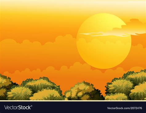 A Sunny Day Royalty Free Vector Image Vectorstock