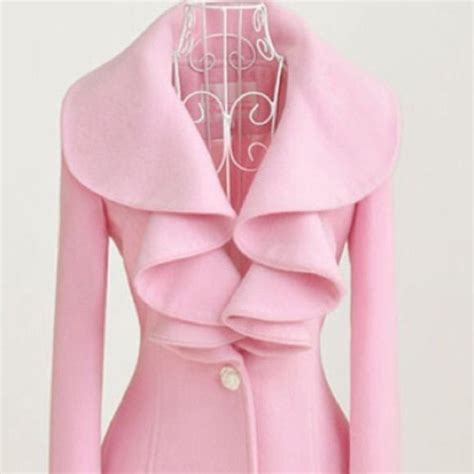 Cute Pink Coat Outerwear Women Fashion Coats For Women