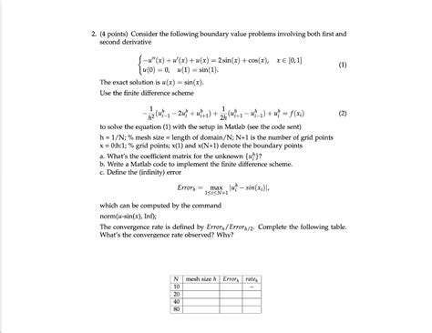 Solved 2 4 Points Consider The Following Boundary Value