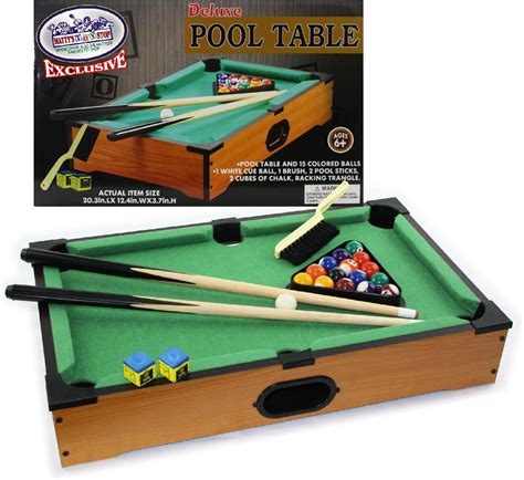 Mattys Toy Stop Deluxe Wooden Mini Table Top Pool
