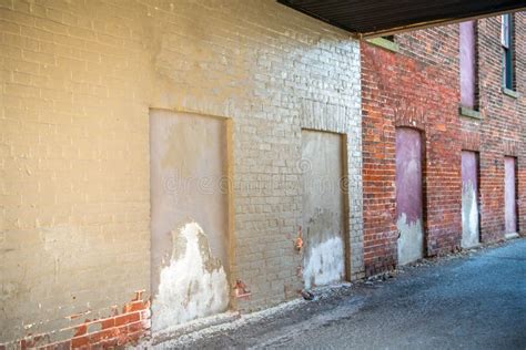 Brick Wall In Alleyway Grungy Stock Image Image Of Alley