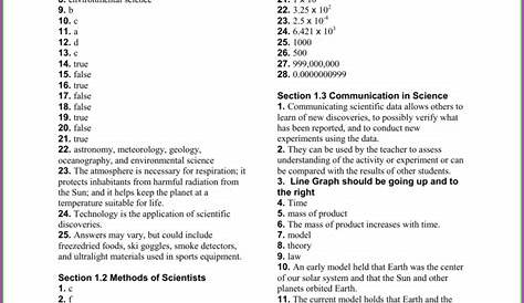 modern earth science worksheet answers