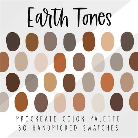 Earth Tones Procreate Color Swatches Etsy