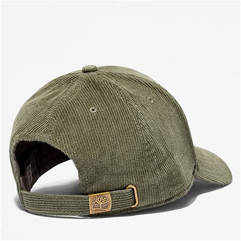 Cotton Corduroy 6 Panel Cap For Men In Green Timberland