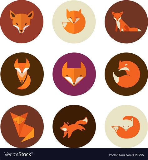 Fox Signs Illustrations And Elements Collection Of Vector Icons