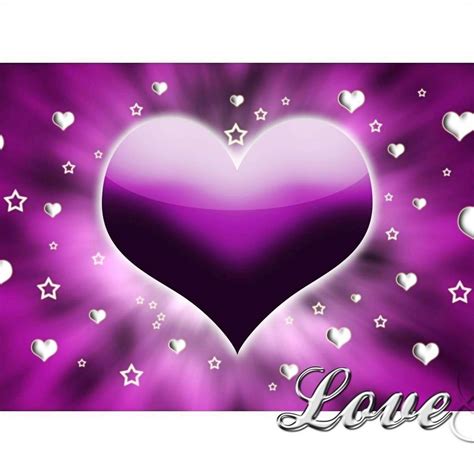 Heart Purple White Love Image Wallpaper 13821 Wallpaper Computer