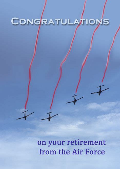Congratulations On Air Force Retirement Jets In Sky Card Funny Save