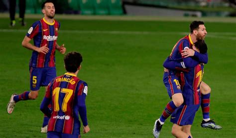 Barcelona Lionel Messi Salvo De Una Derrota Ante Betis El Popular