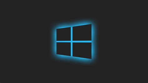 3840x2160 Resolution Windows 10 Logo Blue Glow 4k Wallpaper