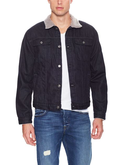 Shearling And Denim Jacket Jacketmen Outerwear Denim Jacket Mens Fashion Fashion