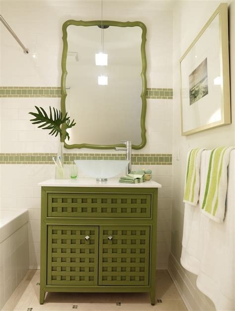 Green Bathroom Vanity Contemporary Bathroom Sarah Richardson Design