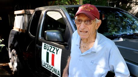 Buzzy Barton Of Natick Has Lacedonia On The Side Of His Pickup Truck