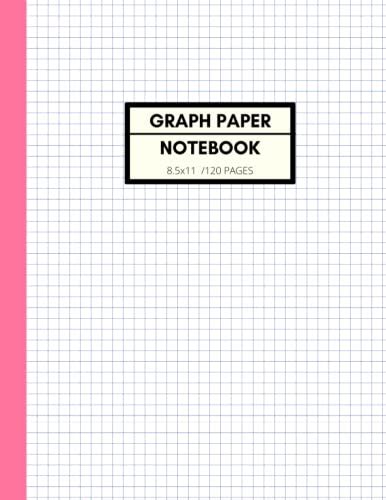 Graph Paper Notebook Grid Paper 85 X 11 Quad Ruled 5x5 120 Sheets