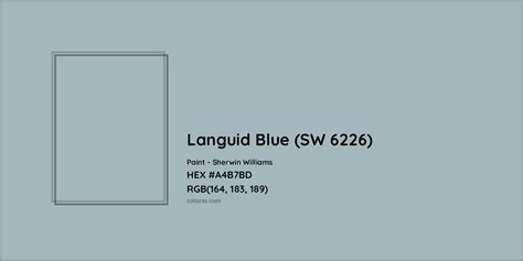 Sherwin Williams Languid Blue Sw 6226 Paint Color Codes Similar