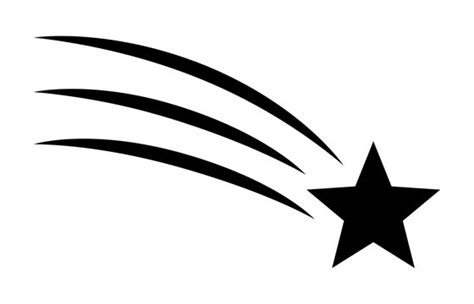 Shooting Star Clip Art Black And White