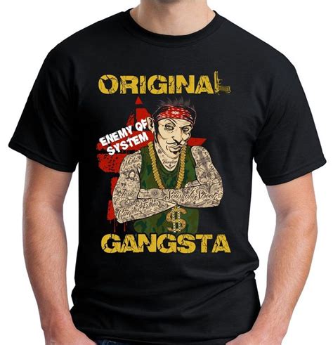 Velocitee Mens Original Gangster T Shirt Thug Mob Don Mobster Gangsta