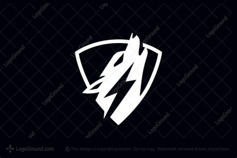 Wolf Shield Lightning Bolt Logo