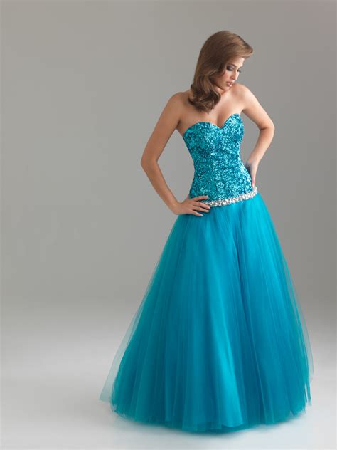 Blue A Line Sweetheart Full Length Zipper Prom Dresses With Sequins And