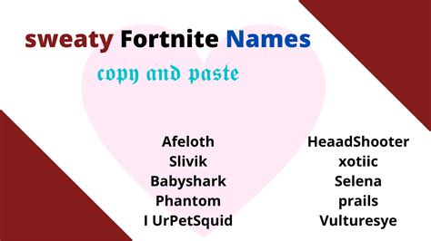Sweaty Fortnite Names With Symbols Fortnite Top Tryhard Names And