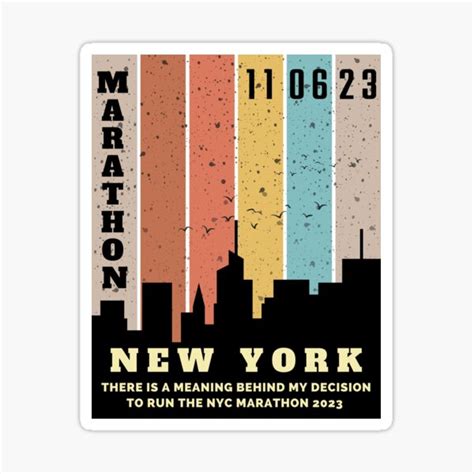 2023 Nyc Marathon Sticker For Sale By Catdogbff Redbubble