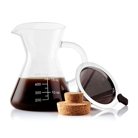Apace Living Pour Over Coffee Maker Set Wcoffee Scoop And Cork Lid