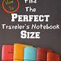 Traveler's Notebook Size Chart
