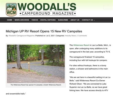 Wilderness News And Happenings
