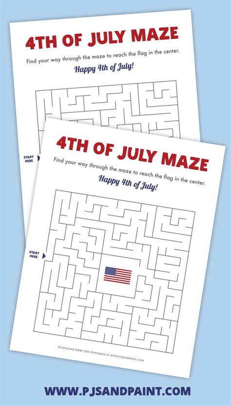 Free Printable 4th Of July Maze Free Printables