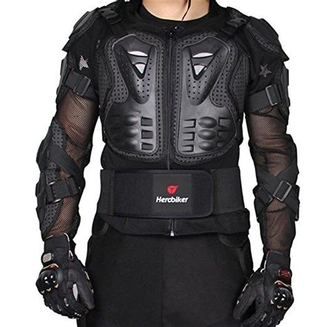 Herobiker Motorcycle Full Body Armor Jacket Spine Chest Protection Gear