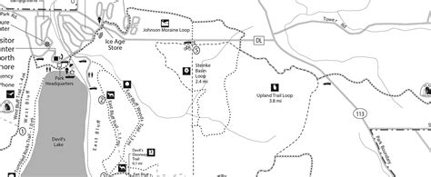 Campground Maps Devils Lake State Park Area Visitors Guide