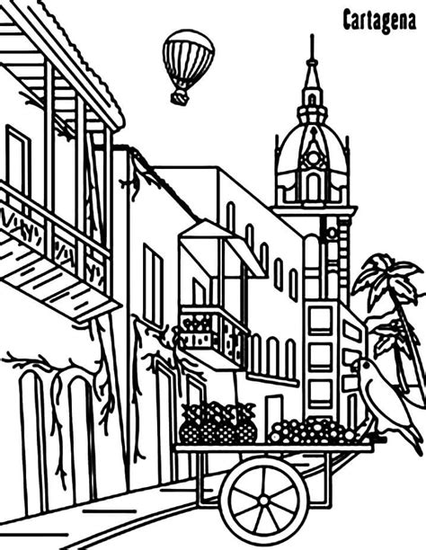 Cartagena Colombia Coloring Page Free Printable Coloring Pages For