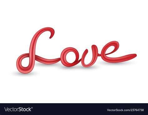 Love 3d Lettering Royalty Free Vector Image Vectorstock