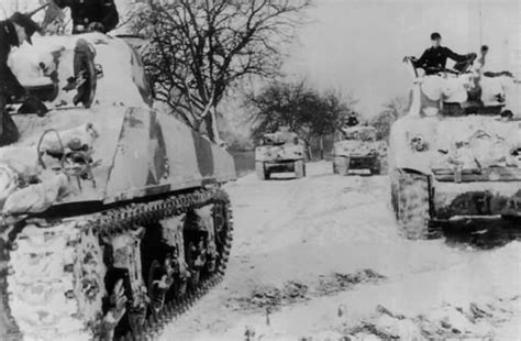 M4 Sherman Tanks Winter Camo World War Photos