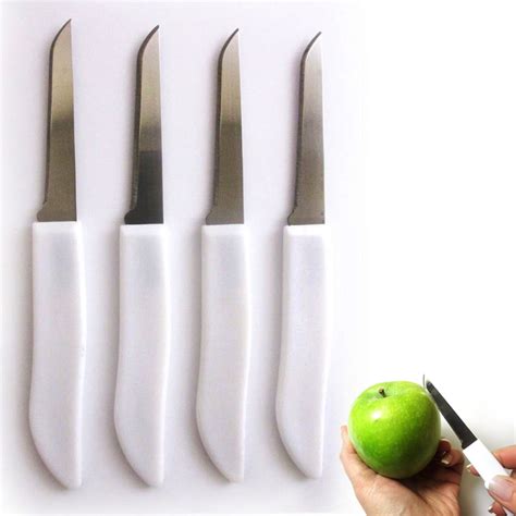 4 Paring Knives Stainless Steel Set Sharp Kitchen Blades Cutlery