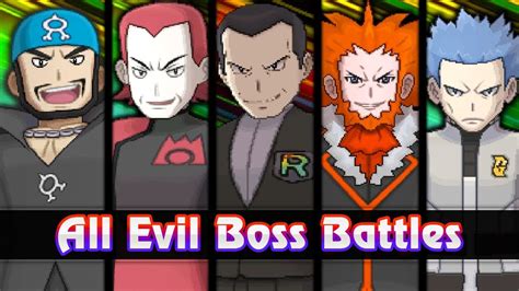 Pokemon Ultra Sun And Ultra Moon All Evil Boss Battles Team Rainbow