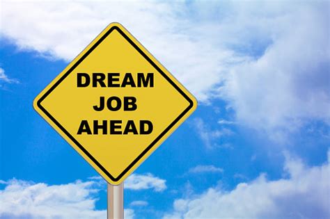 Crossing Sign Dream Job Ahead Stock Photo Download Image