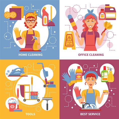 Drains usually clog because grime builds up inside your pipes. Cleaning Service Design Concept - Download Free Vectors ...
