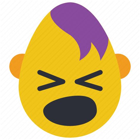 Emo Emojis First Goth Hair Scream Shout Icon Download On Iconfinder