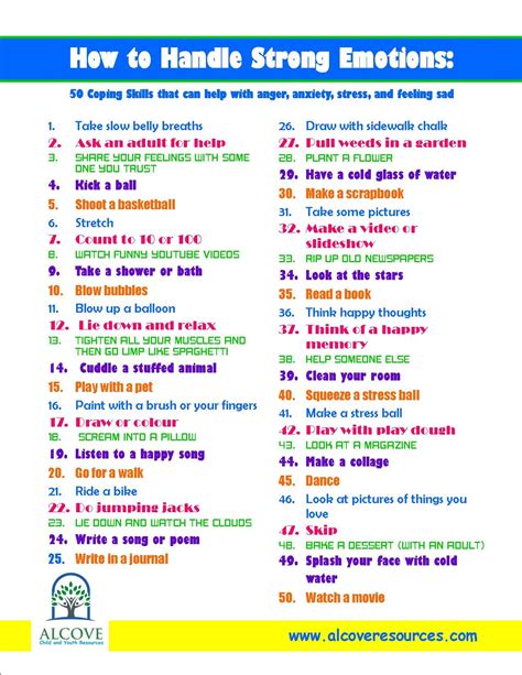 Coping Skills For Depression Worksheet — Db