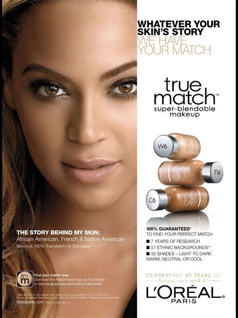 Loréal Paris Cosmetic Advertising With Beyoncé Loreal Kim