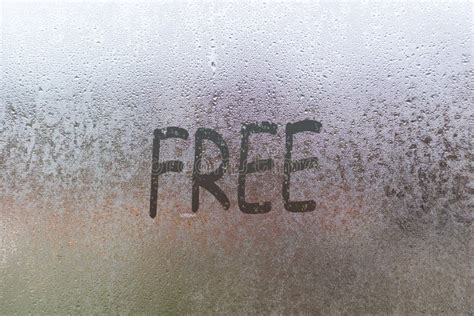 Foggy Glass On Window With Written Finger Word Free Stock Image Image