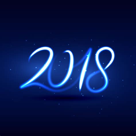 2018 is the year of the of the brown earth dog and those born under this sign tend to show great determination and could attain the highest level of achievement if they decide too. neon style 2018 new year lettering design - Download Free ...