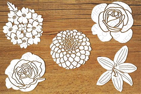 Flowers Svg Files For Silhouette Cameo And Cricut By