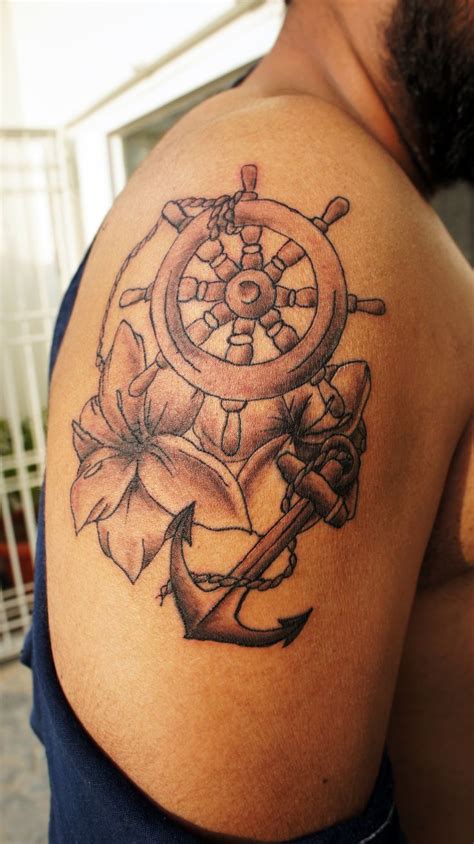 Black And Grey Nautical Tattoo Nautical Tattoo Tattoos Tattoo Portfolio