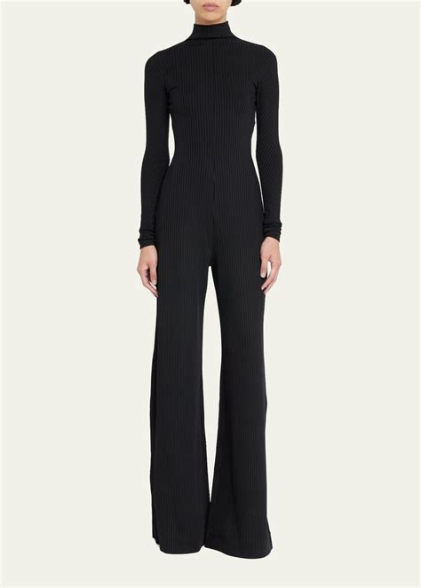 Balenciaga Overall Ribbed Turtleneck Jumpsuit Bergdorf Goodman